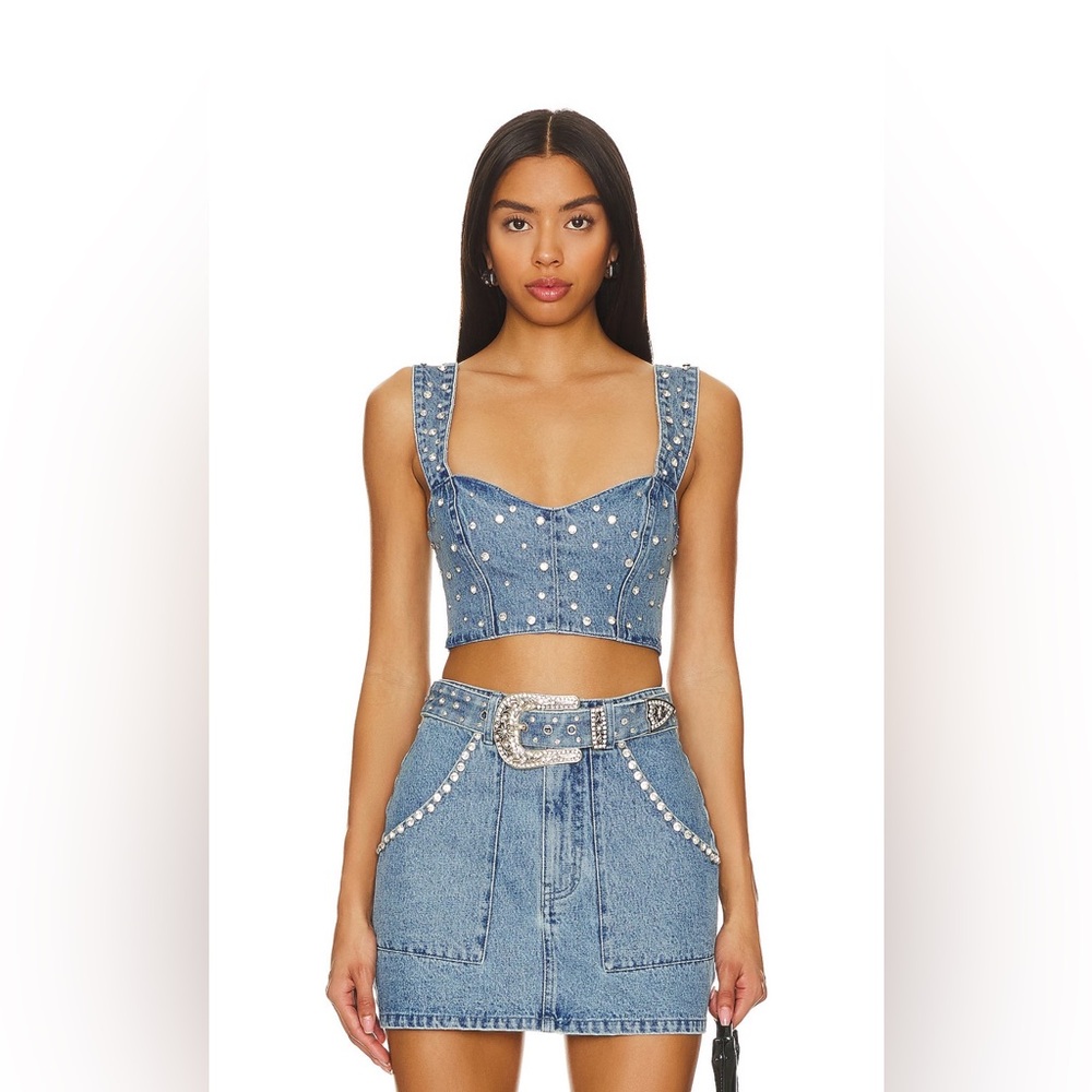 Show Me Your Mumu Shania Top and Bottom - Indigo Rhinestone